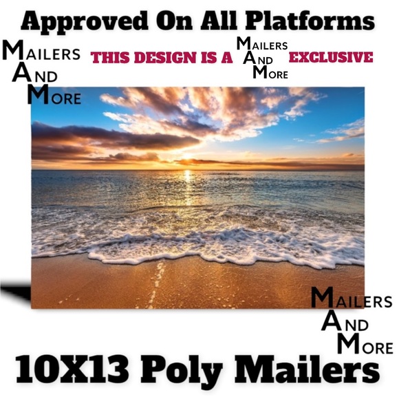 25 10X13 Poly Mailers Sunset Beach Flat PRICE FIRM - Picture 4 of 8